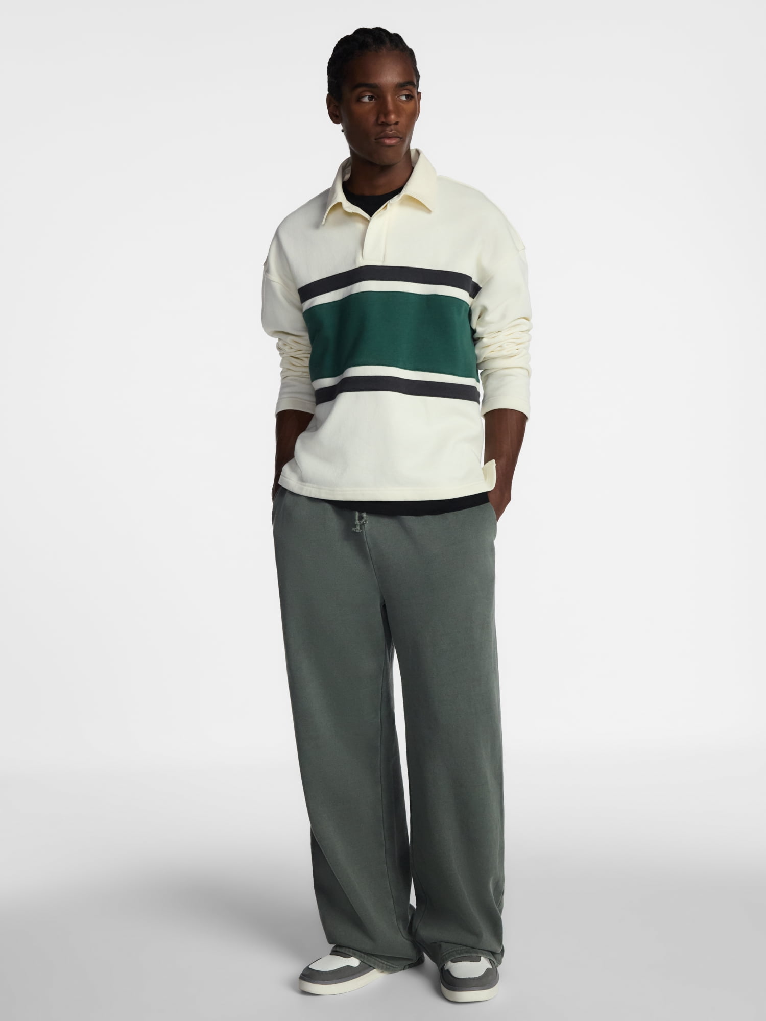 No Boundaries Fleece Open Hem Sweatpants, Men's XS-5XB