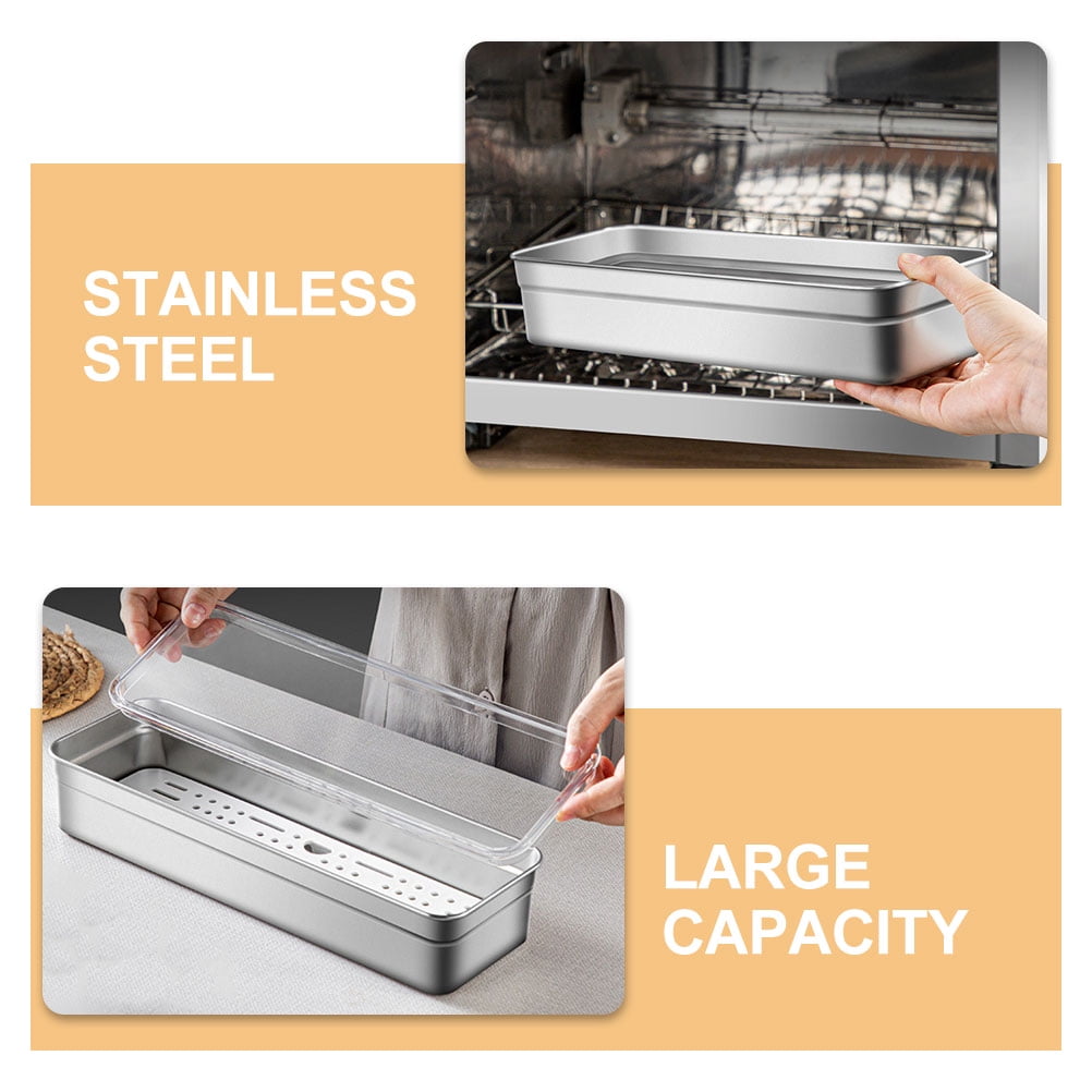 FRCOLOR  Cutlery Drawer Organizer Stainless Steel Utensil Holder Silver