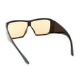 thumbnail image 4 of Showy Oversized Shield Super Thick Arm Rectangle Euro Style Sunglasses Black - Light Brown, 4 of 4