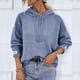 thumbnail image 1 of Puntoco Ladies Fashion Color sólido con capucha Pullover Casual Sweater top Mujeres Puntoco Puntoco-5523, 1 of 9