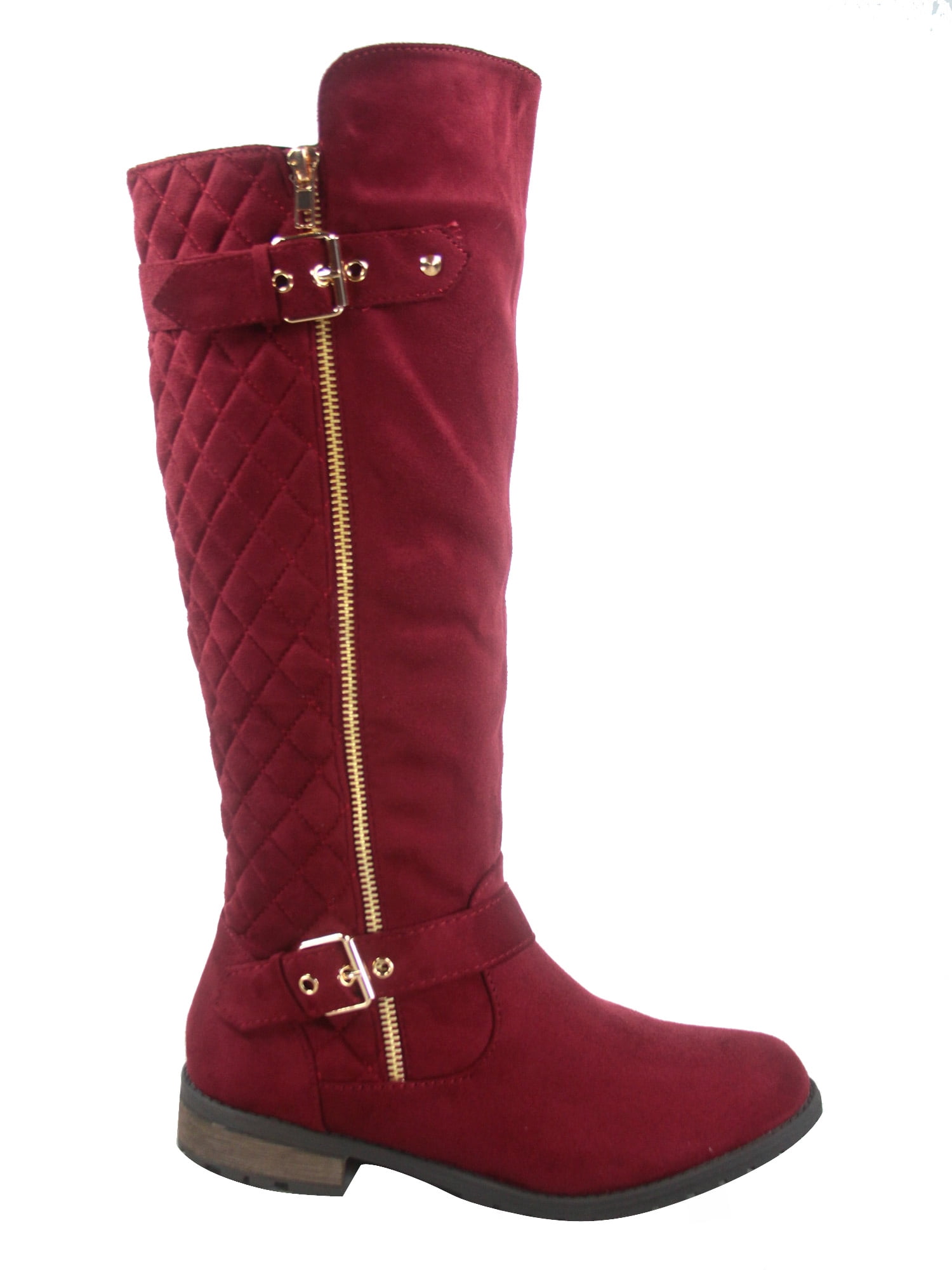 mango burgundy boots