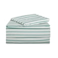 thumbnail image 3 of Mainstays Teal Stripes 3-Piece Polyester Sheet Set, TwinXL, 3 of 5