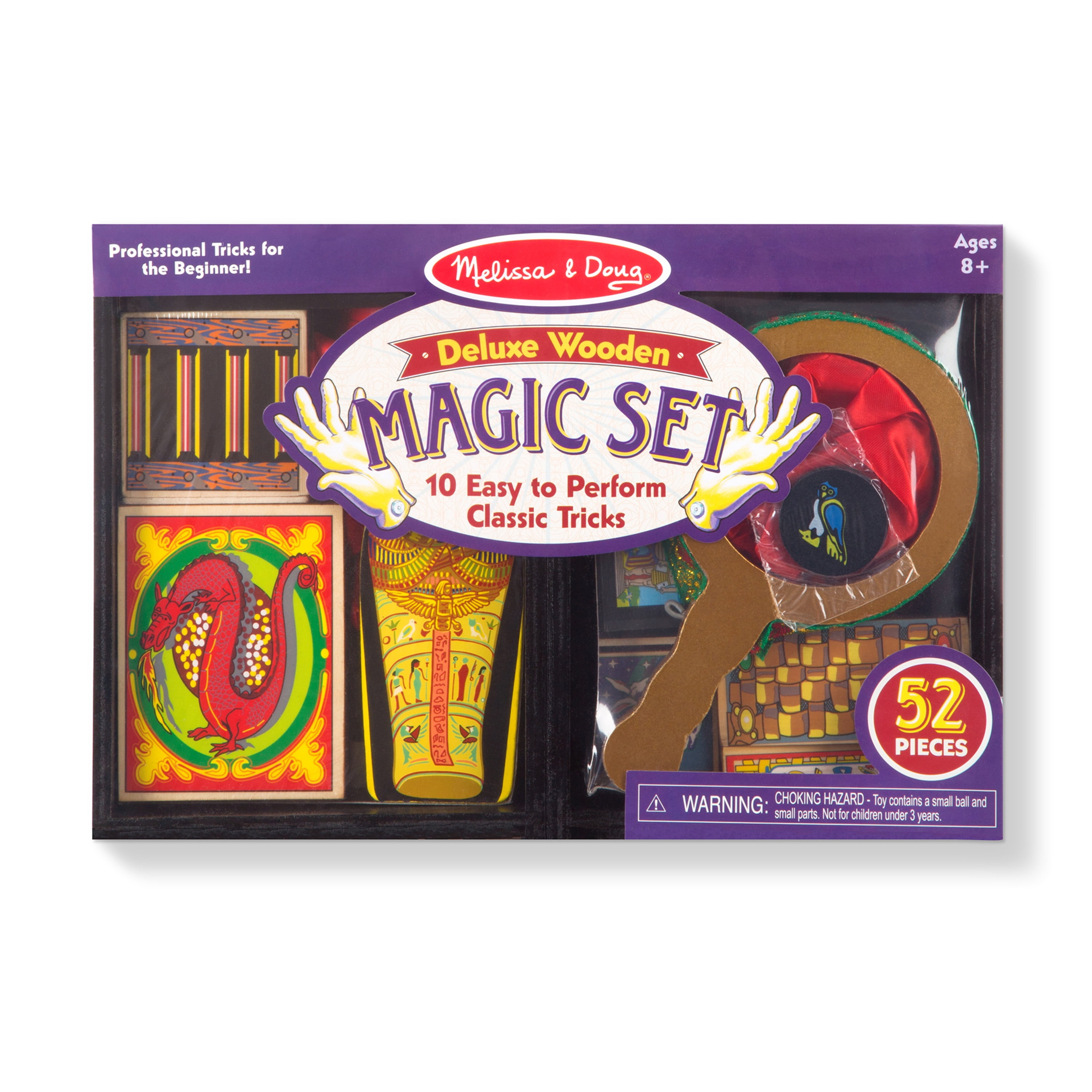 Melissa & Doug Deluxe Solid-Wood Magic Set With 10 Classic Tricks 