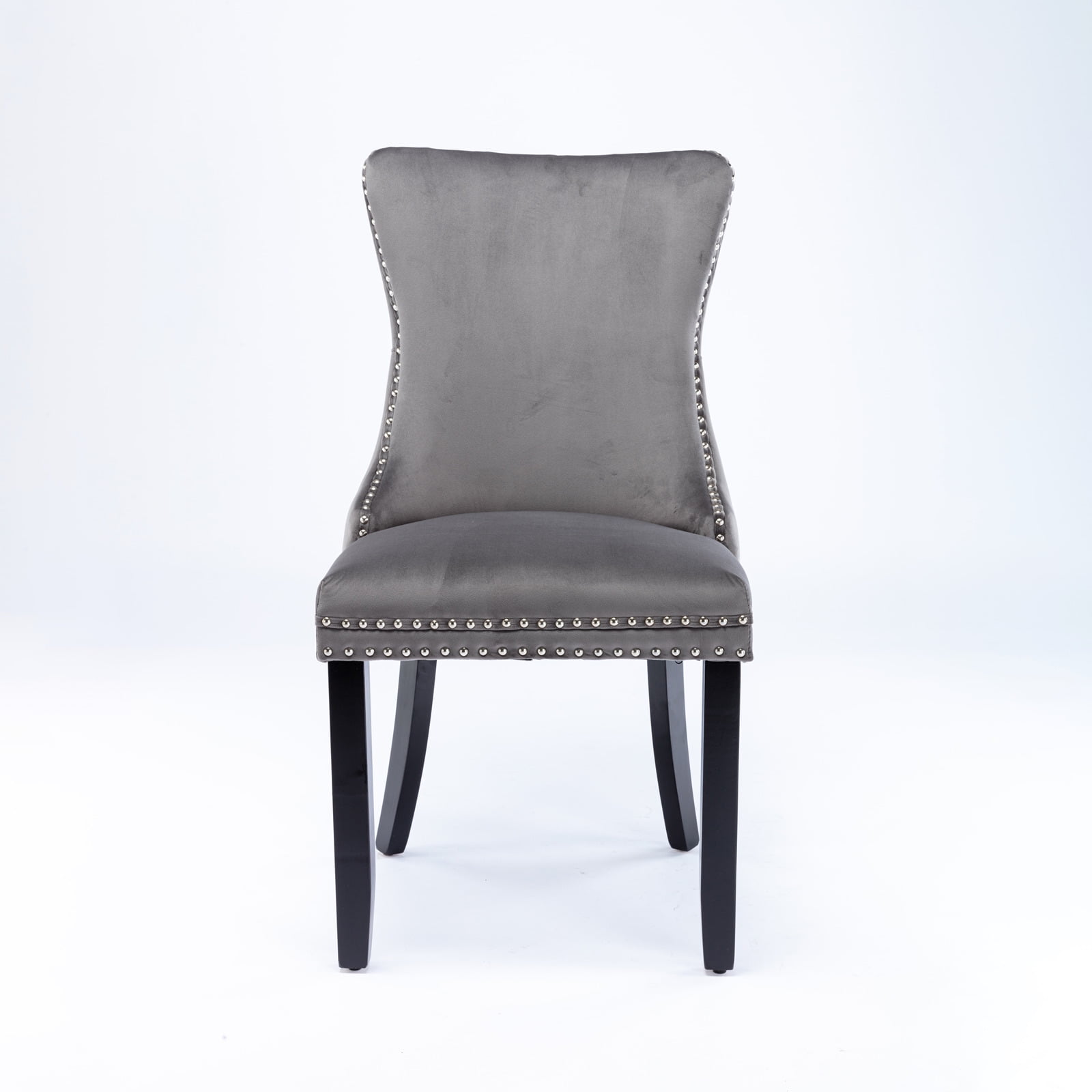 Resenkos Set of 2 Modern Dining Chairs Upholstered Accent Chair, Mid Century Armless Leisure Chair with Wood Legs, Gray Resenkos Set of 2 Modern Dining Chairs Upholstered Accent Chair, Mid Century Armless Leisure Chair with Wood Legs, Gray