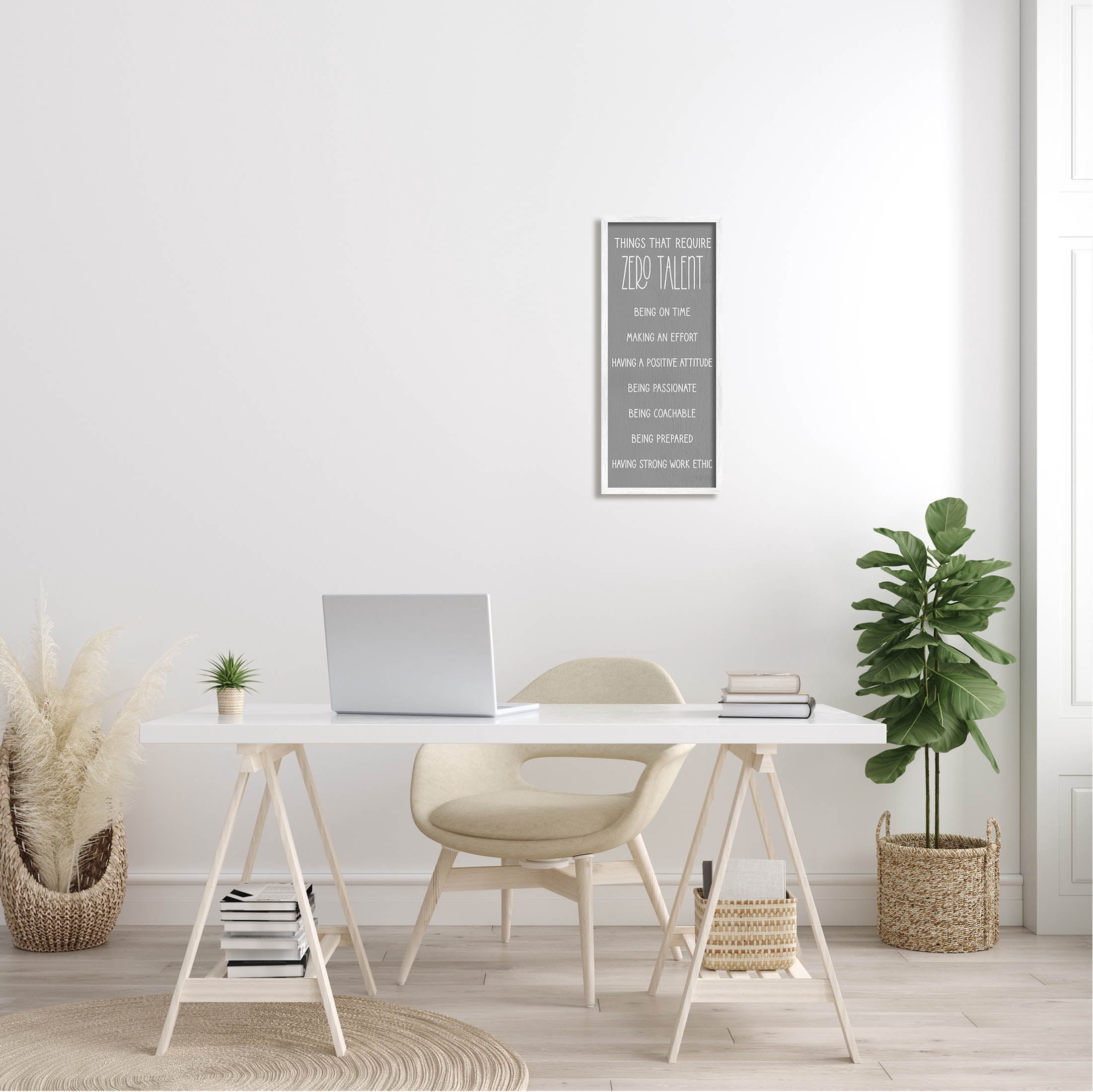 Stupell Industries Things That Require Zero Talent Phrase Graphic Art White Framed Art Print Wall Art, Design by Lil' Rue
