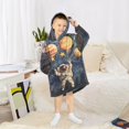 thumbnail image 6 of FORMRS Wearable Blanket Hoodie with Sleeves for Kids Cozy Flannel Sweatshirt, Watercolor Astronaut, 6 of 7