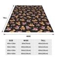 thumbnail image 3 of Honeii Rose Flower Bear Print Fleece Blanket - Throw Blanket for Bed, Sofa, Couch, Camping, and Travel , Microplush Ultra Soft Warm Blanket-60"x50", 3 of 7