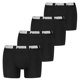 thumbnail image 1 of PUMA Calzoncillos Hombre, Lote de 4 - Basic Boxer ECOM, Algodón elástico, Uso diario Negro 2XL (XX-Large), 1 of 4