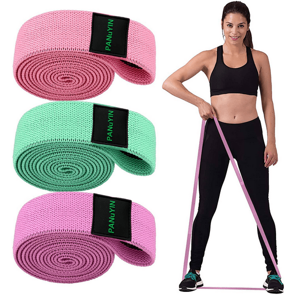 PANuYIN Long Fabric Resistance Bands Crossfit Exercise Yoga Fitness Hip Leg Arm Chest Resistance Three Bands set Loop Workout Pull Up Band