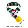 thumbnail image 3 of Bufanda de Navidad Ganfancp de Punto a Rayas para Mascota Gatos Perros Conejo Bola de Lana Engrosada Collar Caliente Liquidación Pañuelo para Mascotas X1, 3 of 6