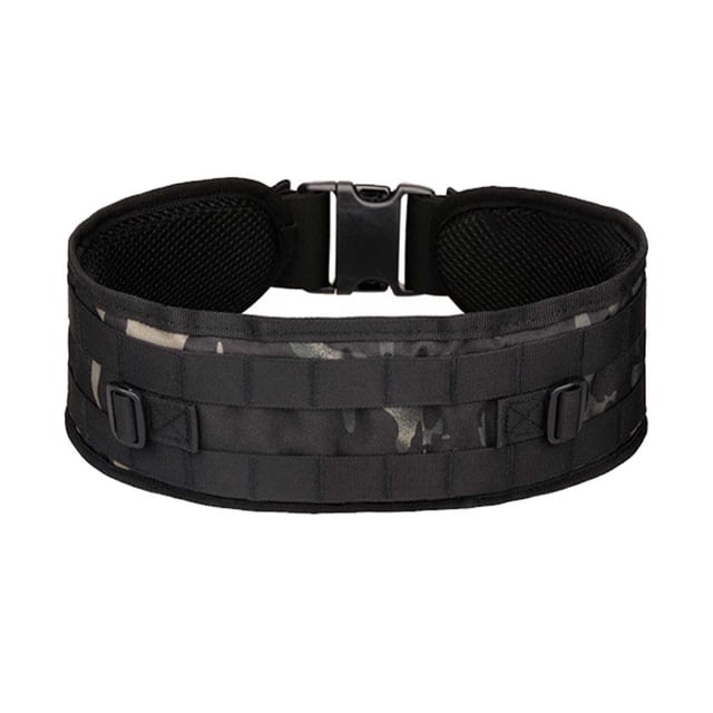 Soidarity Cinturón ancho engrosamiento pretina de bucle multiusos faja exterior de entrenamiento ajustable colgante rápido resistente al Escalada camuflaje negro
