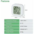 thumbnail image 3 of Mini termómetro higrómetro interior digital LCD, humedad de temperatura portátil de alta precisión -50 ℃ 70 ℃ 10% 99% RH (blanco) 3 piezas thsinde, 3 of 4