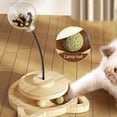 thumbnail image 4 of Steadline Solid Wood Spring Rotating Cat Mint Ball Set, Cat Missed Food Ball, Pet Cat Stick Toy, 4 of 6