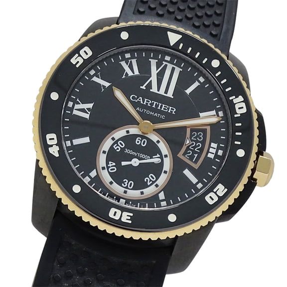Pre-Owned Cartier Calibre Diver Men's Watch, Carbon Fiber, Date, Automatic, AT W2CA0004,...
