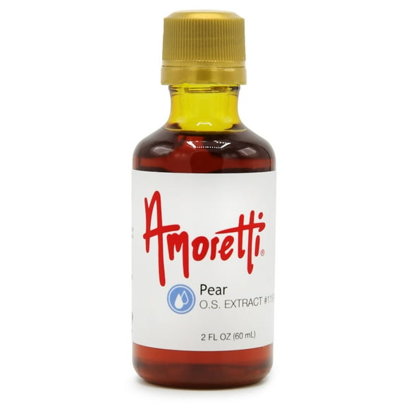 Amoretti - Pear Extract Oil Soluble 2 oz - Highly Concentrated & Perfect For Pastry or Savory applications, Preservative Free, Vegan, Kosher Pareve, TTB Approved, Non-GMO