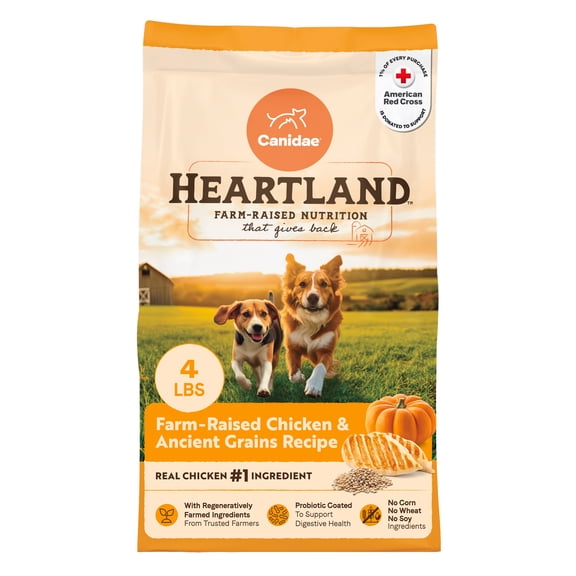 Canidae Heartland Farm-Raised Chicken & Ancient Grains Dog Food, 4 lb. Bag