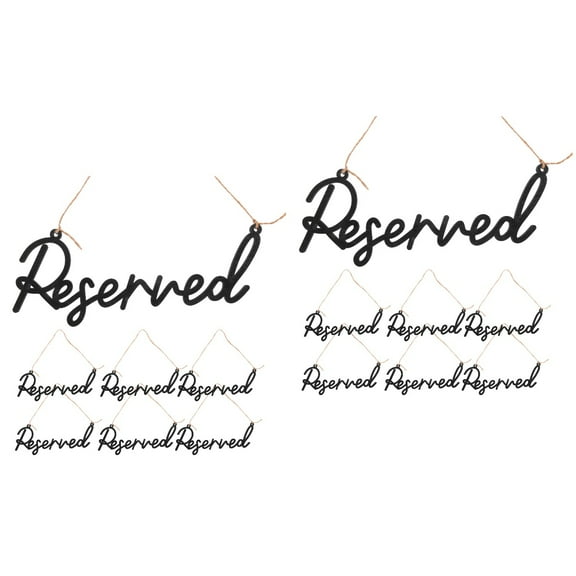 12 Pcs  Elegant Wedding Signs Chair Reserved Signs Hanging Wooden Signs Activity Supply
