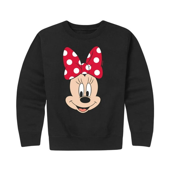 Mickey & Friends - Minnie Face - Toddler And Youth Crewneck Fleece Sweatshirt