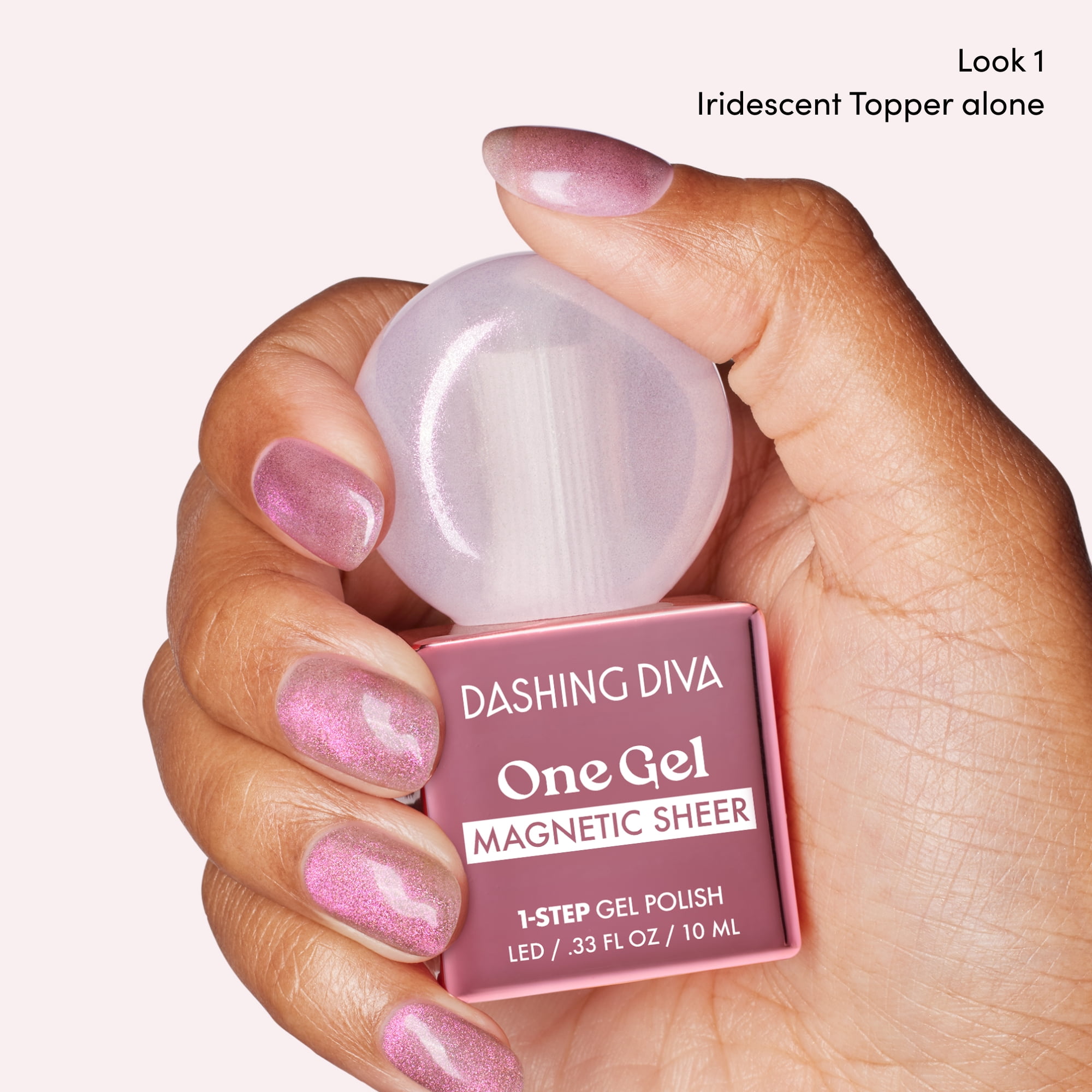 Dashing Diva ONE GEL MAGNETIC TOPPER, Gel Nail Polish, Magnetic Top Coat, Sheer, 1 10ml / 0.33 oz