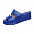 thumbnail image 2 of Slippers for Women Women's Fashionable And Casual Summer Thick-Soled Outdoor Wedge Sandals,Blue,38, 2 of 9