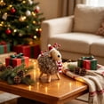 thumbnail image 3 of Edhome Christmas Wooden Sheep Figurine Festive Tabletop Window Display Shelf, A, 3 of 5