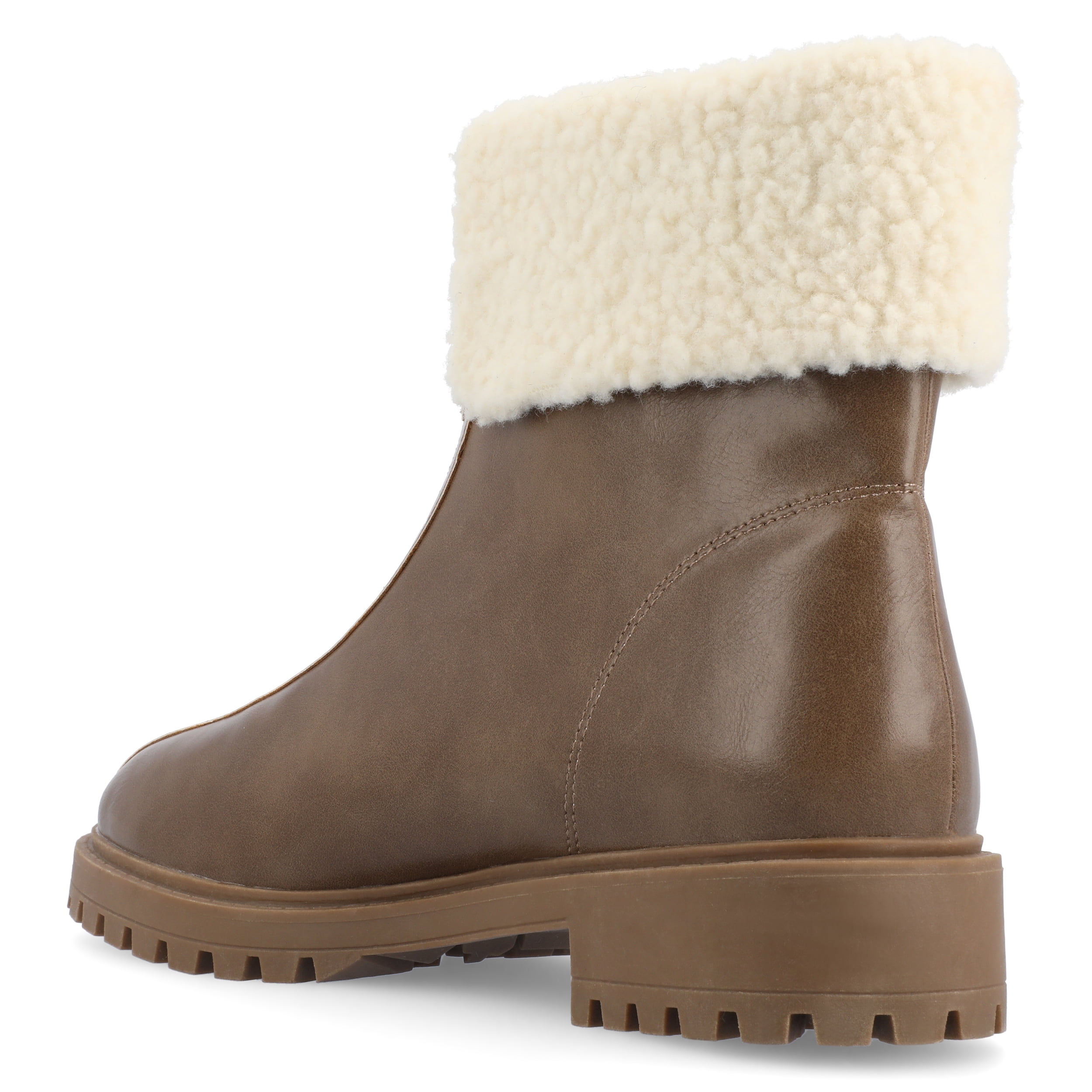 Journee Womens Fynn Almond Toe Block Heel Ankle Booties