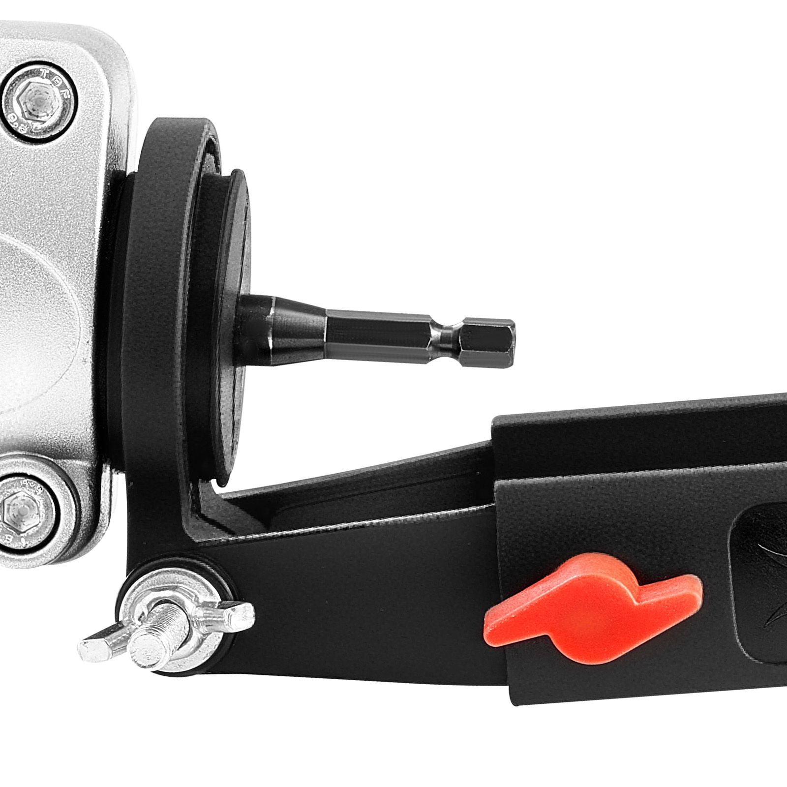 Metal Shear Drill Attachment, Cuts 18GA Steel and 14GA Aluminum, 360° Rotating Blade, 1/4" Hex Shank, Compatible with 18V-20V Drills for Straight and Curve Cutting