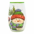 thumbnail image 4 of Stony Creek 5.25In Jolly Snowman Pre-Lit Small, Glass, Electric Winter Green Frosty Gls0204 Ornament, 4 of 4