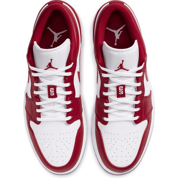Nike Mens Air Jordan 1 Low "Gym Red" Basketball Sneakers (8) - image 3 of 5
