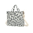 thumbnail image 7 of FORMRS Womens Corduroy Tote Bag Crossbody Shoulder Handbag with Pocket, Gray Leopard Pattern, 7 of 7