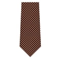 thumbnail image 5 of Jacob Alexander Polka Dot Print Extra Long Neck Tie for Big and Tall Men - Cocoa Brown, 5 of 7