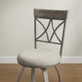 thumbnail image 2 of Powell Roselyn 24" Indoor Round Metal Swivel Counter Stool, Pewter, 2 of 11