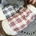 thumbnail image 3 of JANGSLNG Pet Clothes Eye-catching Fashion Plaid Print Pet Vest Soft Comfortable Warm Winter Cat Dog Coat for Cold Weather, 3 of 8