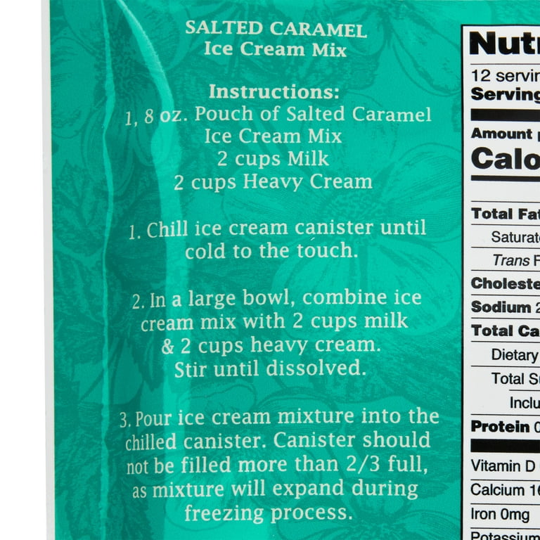 Pioneer Woman PWICMX8SLTCRM Individual 8 oz. Salted Caramel Ice Cream Mix  Packet 