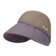 thumbnail image 2 of Xijirk Sun Hat with Curved Wide Brim for Outdoor Travel Gardening Daily Life for Adult Female Breathable Woven Sun Cap,Light Purple,One Size, 2 of 4