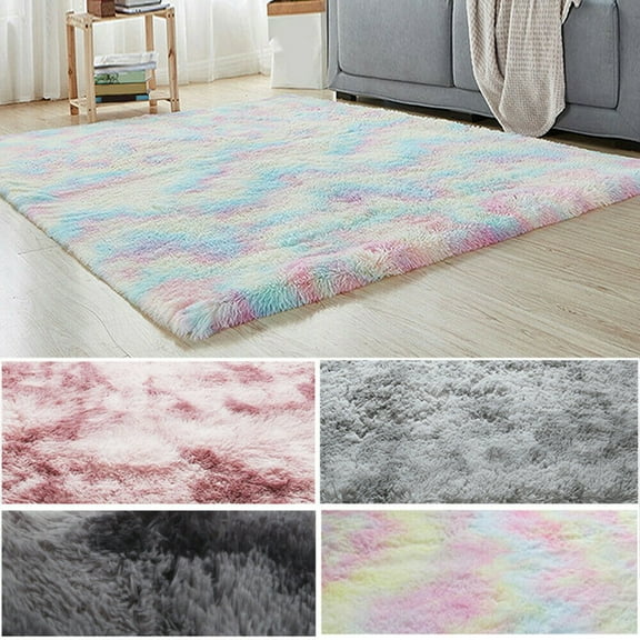 Super Soft Indoor Modern Shag Fur Area Rugs Fluffy Rugs Anti-Skid Shaggy Kids Rug Dining Room Home Bedroom Carpet Floor Mat 2 x 4 Feet