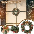 thumbnail image 6 of Harpi 16 Inch Christmas Wreaths for Front Door, Winter Decor Christmas Cones Green Leaves Red Fruit Garland Door Hanging Artificial Red Fruit Garland Decoration, 6 of 9