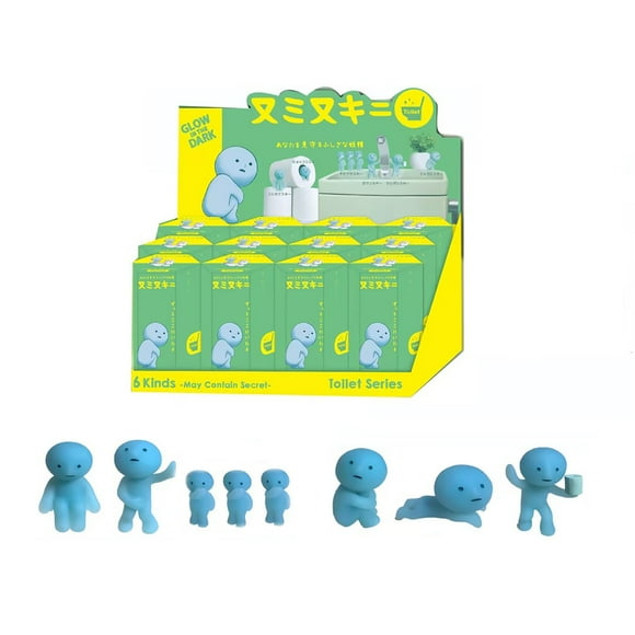 12Pcs Dreams Smiski Glow in The Dark Figure, Smiski Toilet Series, A Set of Blind Boxes, Birthday Gift