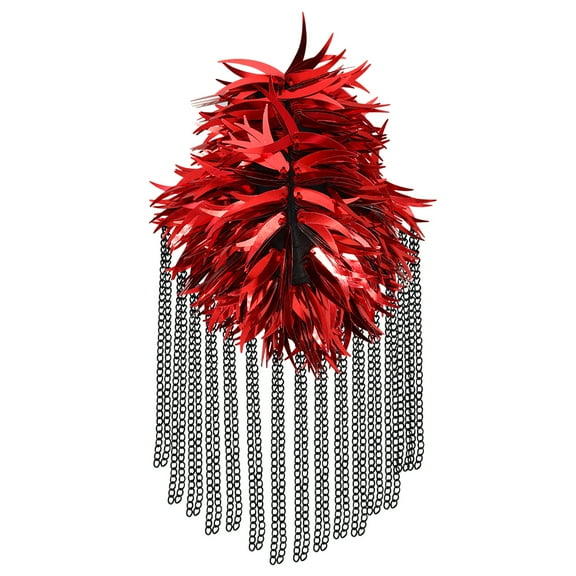 Sequin Tassel Shoulder Epaulette Punk Blazer Shoulder Epaulet Brooch Pin Stage Performace Shoulder Accessories for Men and Women 2 pieces