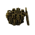 thumbnail image 4 of Paquete de 100 Colgantes de adornos de nieve de Navidad BLESIY bronce retro Colgantes de los encantos, 4 of 6