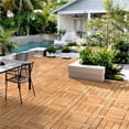 thumbnail image 2 of Renwick 12” x 12” Interlocking Wood Flooring Tiles for Deck, Pack of 27, Natural Wood, 2 of 10