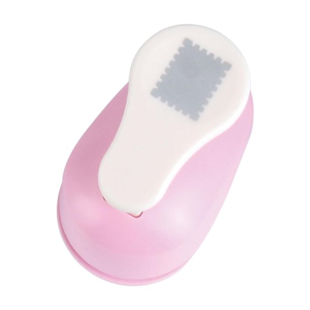Perforadora de papel para sellos, perforadora de papel para álbumes de recortes, manualidades y festivales. rosa