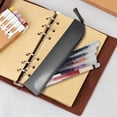 thumbnail image 2 of Under $1 Pencil Case, Slim Faux Leather Zippered Pen Pouch, Compact Stationery Organizer for College Office Daily Use by PALIFEUR, 2 of 7