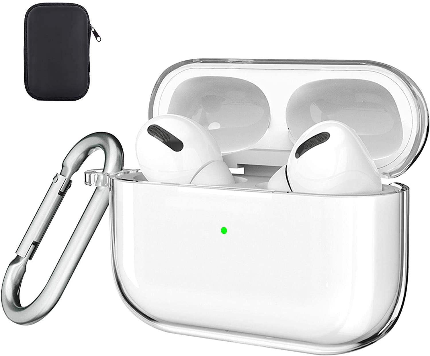 strimmel stenografi hed Compatible Airpods Pro Case Cover, Clear Airpod Pro Soft TPU Protective Case  2019 with Keychain Shockproof Cover - Walmart.com