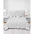 thumbnail image 3 of Grey Spring Floral Twin XL Size Down Alternative Comforter,Lightweight Comforter Quilt Bedding Set with Pillow Shams Elegant Watercolor Summer Botanical All Seasons Bed Comforter Duvet Insert 68"x98", 3 of 7