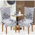 thumbnail image 3 of Printed Dining Chair Slipcovers Washable Softness Elastic Installation Chair Protector Banquet Chair Seat Cover for Hotel and Wedding Ceremony(Colour7,Set of 4), 3 of 7