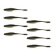 thumbnail image 4 of 8 piezas de señuelos de pesca artificiales suaves y prácticos con gusanos de pesca Oro negro, 4 of 9