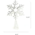 thumbnail image 6 of Christmas Tree Topper Snow Silver Christmas Tree Topper Indoor Festive Christmas Treetop Decor, 6 of 8