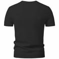 thumbnail image 3 of FRSASU Men's T-Shirts Short Sleeve Knit Casual Crewneck Ribbed Soft Breathable Slim Fit Tee for Daily Wear Black, 3 of 6