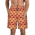 thumbnail image 2 of Uemuo Red Cars Pattern Men's Swim Trunks Hawaiian Beach Bathing Suit Swimsuits Beach Quick-Dry Shorts with Pockets-, 2 of 9